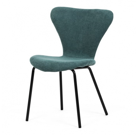 Jídelní židle, modrá, látka, CT-S8010 BLUE2