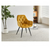 Jídelní židle, žlutá, sametová látka, DCH-421 YEL4