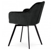 Jídelní židle, černá, sametová látka, DCH-425 BK4