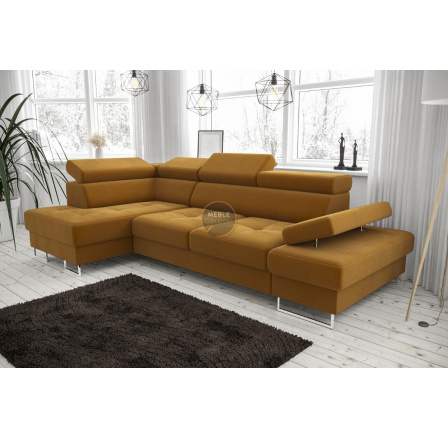 Rohová sedací souprava GALAXY MINI 170x280 - žlutá, levá