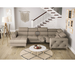 Rohová sedací souprava ORION MAX III , relax s funkcí spaní 165x320x190 cm - pravá