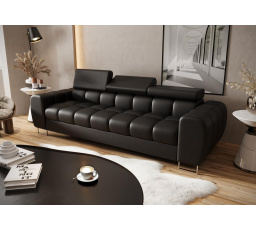 Sofa ASPEN III 265 cm přírodní kůže - černá kůže