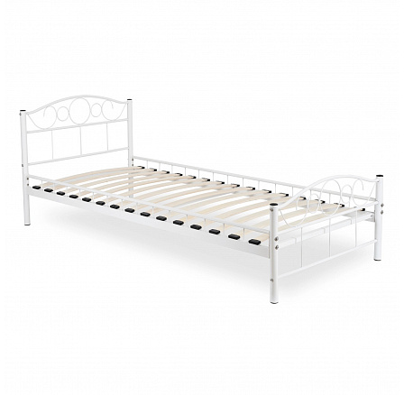 Kovová postel GRIFFIN 90x200 Bílá
