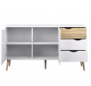 Komoda RETRO 75381, Bílá/Dub