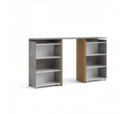 Čelo postele SIMPLICITY 135, Beton/Bílý lesk