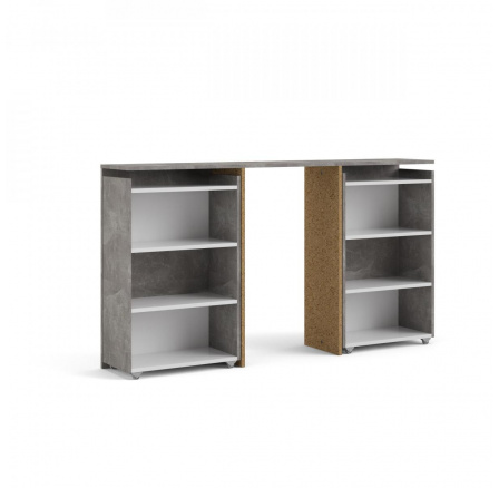 Čelo postele SIMPLICITY 135, Beton/Bílý lesk