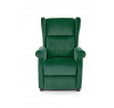 Polohovací křeslo AGUSTIN 2, tmavě zelená