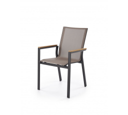 Jídelní židle FIERRO, černá / popelavá / hnědá