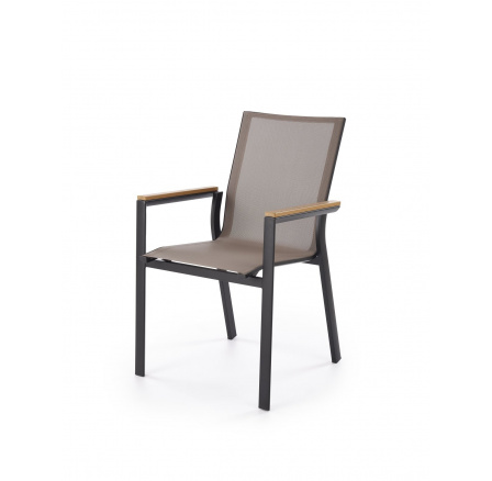 Jídelní židle FIERRO, černá / popelavá / hnědá