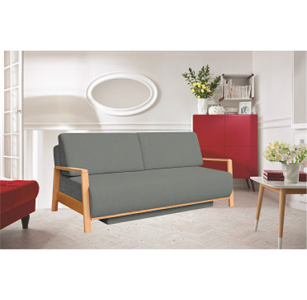 MELÁNIE DE LUX RETRO sedací souprava - látka TMAVĚ ŠEDÁ SS 22/ nohy buk (Mania de luxe RETRO)kolekce "FN" (K250-E)