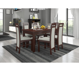 Sada stolu s židlemi RODOS 14 Tmavý ořech