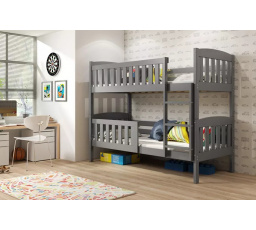 Dětská patrová postel KUBUS 90x200 cm, bez matrace, Grafit