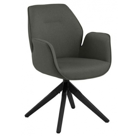 Otočné křeslo Aura tmavě šedé / černé s automatickým návratem