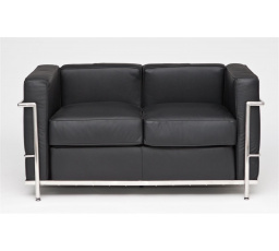 Dvojsedačková pohovka Kubik černá kůže TP