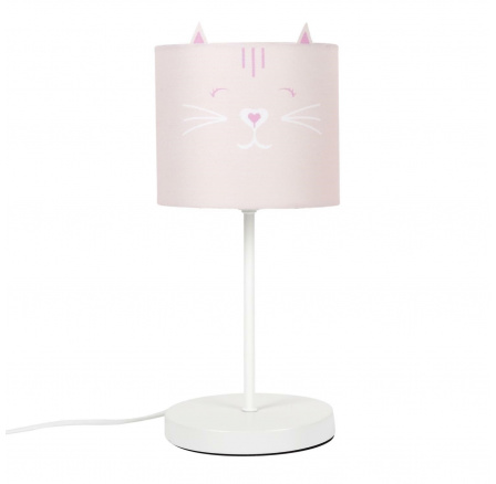 Dětská noční lampička Kočka růžová