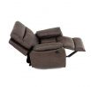 Polohovací křeslo, elektrické zabudované ovládání, hnědá, látka vintage, TV-4094 BR3