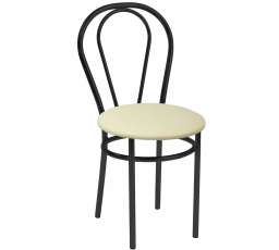 Židle eco béžová - černý rám Tulipán