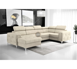 Rohová sedací souprava ORION MAX III s funkcí spaní 165x320x185 cm - béžová, pravá