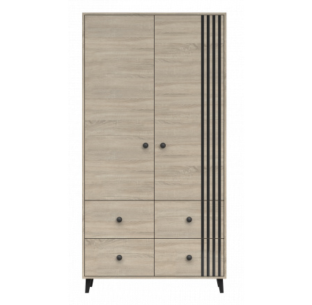 Skříň 4S2D - FOX 06, Dub Sonoma Skříň 4S2D - FOX 06, Dub Sonoma