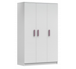 Šatní skříň 3D SMYK I - 19, Bílá Mat/Vřes