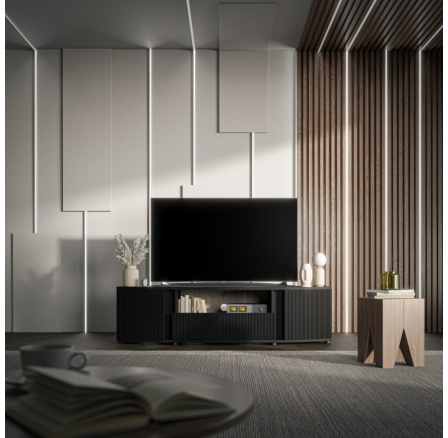 Tv komoda MICHELLE RTV, černá/ dub viking