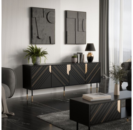 MOUNTAIN komoda 200(4D) černá (1 ks)=2 str. )