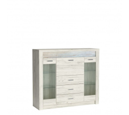 Vitrína INDIANAPOLIS vitrína I8, craft bílý