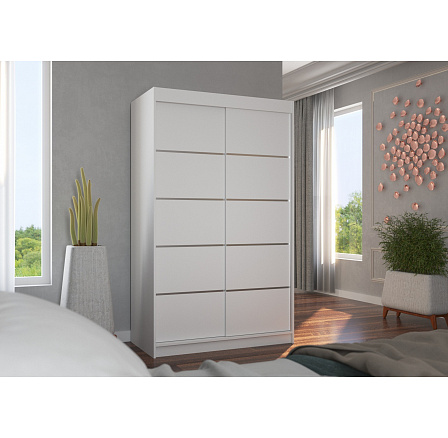 Posuvná skříň BENISSO 120 Bílá+Bílá Posuvná skříň BENISSO 120 Bílá+Bílá