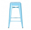 Barová židle Paris 66cm modrá inspirovaná Tolix