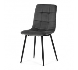 Jídelní židle, šedá, sametová látka, CT-281 GREY4