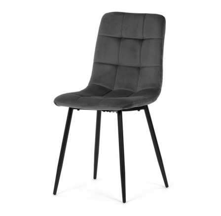 Jídelní židle, šedá, sametová látka, CT-281 GREY4 Jídelní židle, šedá, sametová látka, CT-281 GREY4