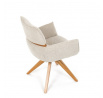 Jídelní židle, béžová, látka, DCH-D1348 CRM2