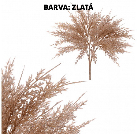 Cypřiš - umělý trs, barva zlatá se třpytkami