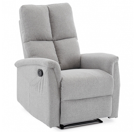 Polohovací křeslo, šedá, látka, TV-916 SIL2