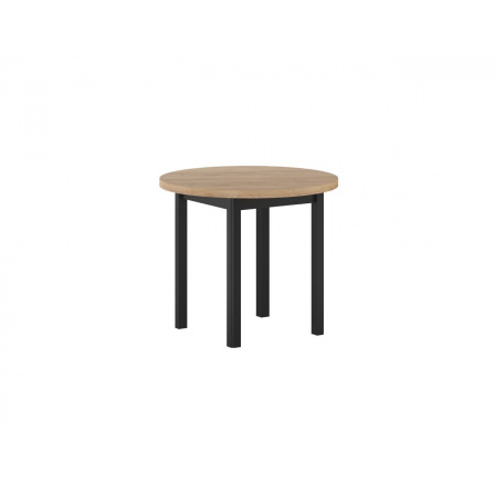 Stůl kulatý dub zlatý craft/černý Fi80 ST24-FX 80