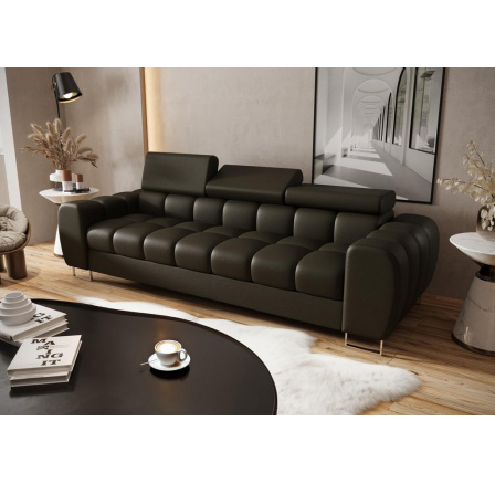 Sofa ASPEN III 265 cm přírodní kůže - Kůže olivově hnědá