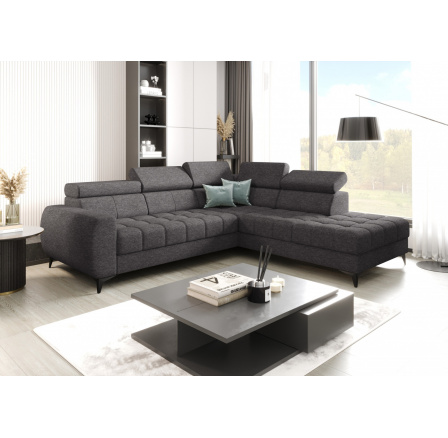 Rohová sedací souprava PORTO 225X255 cm - šedá , pravá