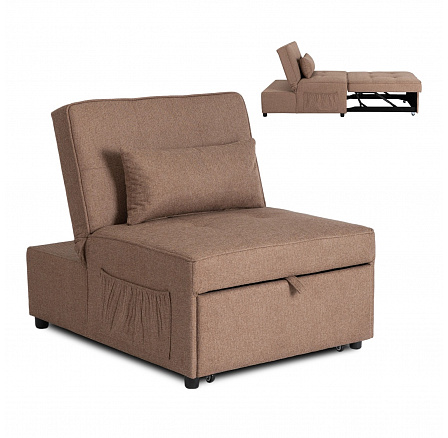 Rozkládací křeslo IBERIS 80 cm na spaní Hnědé Rozkládací křeslo IBERIS 80 cm na spaní Hnědé