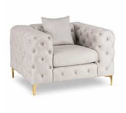 Křeslo SORRENTO 1S Krémový Sametový