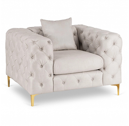 Křeslo SORRENTO 1S Krémový Sametový