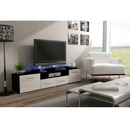 TV komoda EVORA BLACK - bílá TV komoda EVORA BLACK - bílá