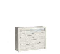 Komoda INDIANAPOLIS I7, craft bílý