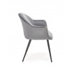 Jídelní židle K468, Šedá/Černá