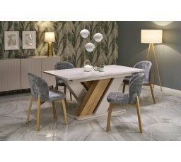 Jídelní stůl BRANDON, kašmír/dub cremona evoke
