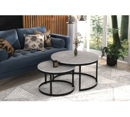 Konferenční stolek 2v1 OKIN Černý+Beton