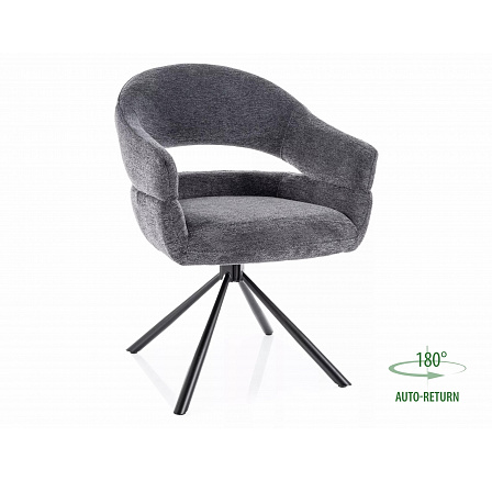 Jídelní židle otočná BORGO RAVEN, Tmavě Šedá 18/Černá Jídelní židle otočná BORGO RAVEN, Tmavě Šedá 18/Černá