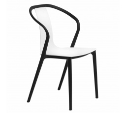 Židle Bella černá/bílá