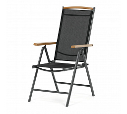 Zahradní židle, hliník, síťovina, šedá, AZC-W1408 GREY