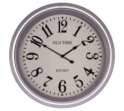 Hodiny nástěnné - pr. 58 cm, MDF, sklo a kovový rám, "OLD TIME"