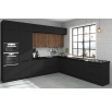 Horní skřínka SIENA - 80 G-90 2F, Černá mat/Černá mat